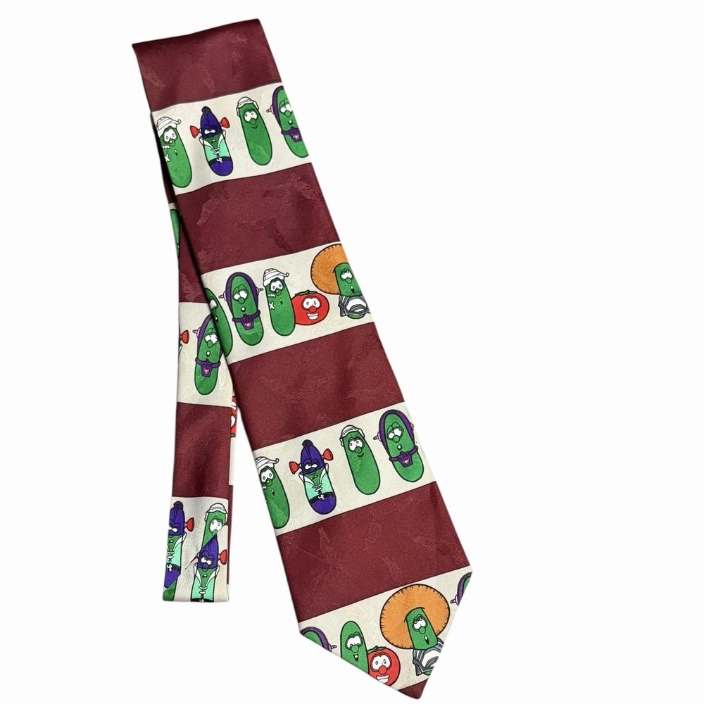 Vintage VeggieTales Bob and Larry Junior Men's Dress Tie‎ Eagles Wings